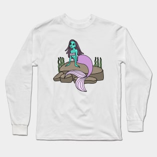 Girls mermaid, Birthday Girl Ocean Long Sleeve T-Shirt